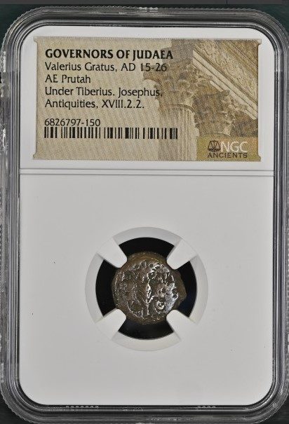 VGRATUS-NGC(LG) Valerius Gratus, Roman Prefect of Judaea Under Tiberius, 15-26 CE (NGC slab)(LG)