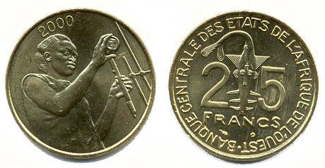 West African St. KM9(U) 25 Francs - Senegal