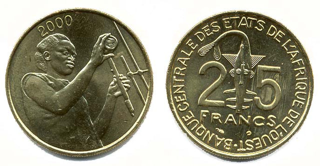 West African St. KM9(U) 25 Francs - Senegal