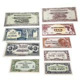 WW2: Occuptaion of Malaya (set of nine JIM notes including the $1000 bill in AU/UNC.  (Billfold) (WW2-MALAYA-BF)