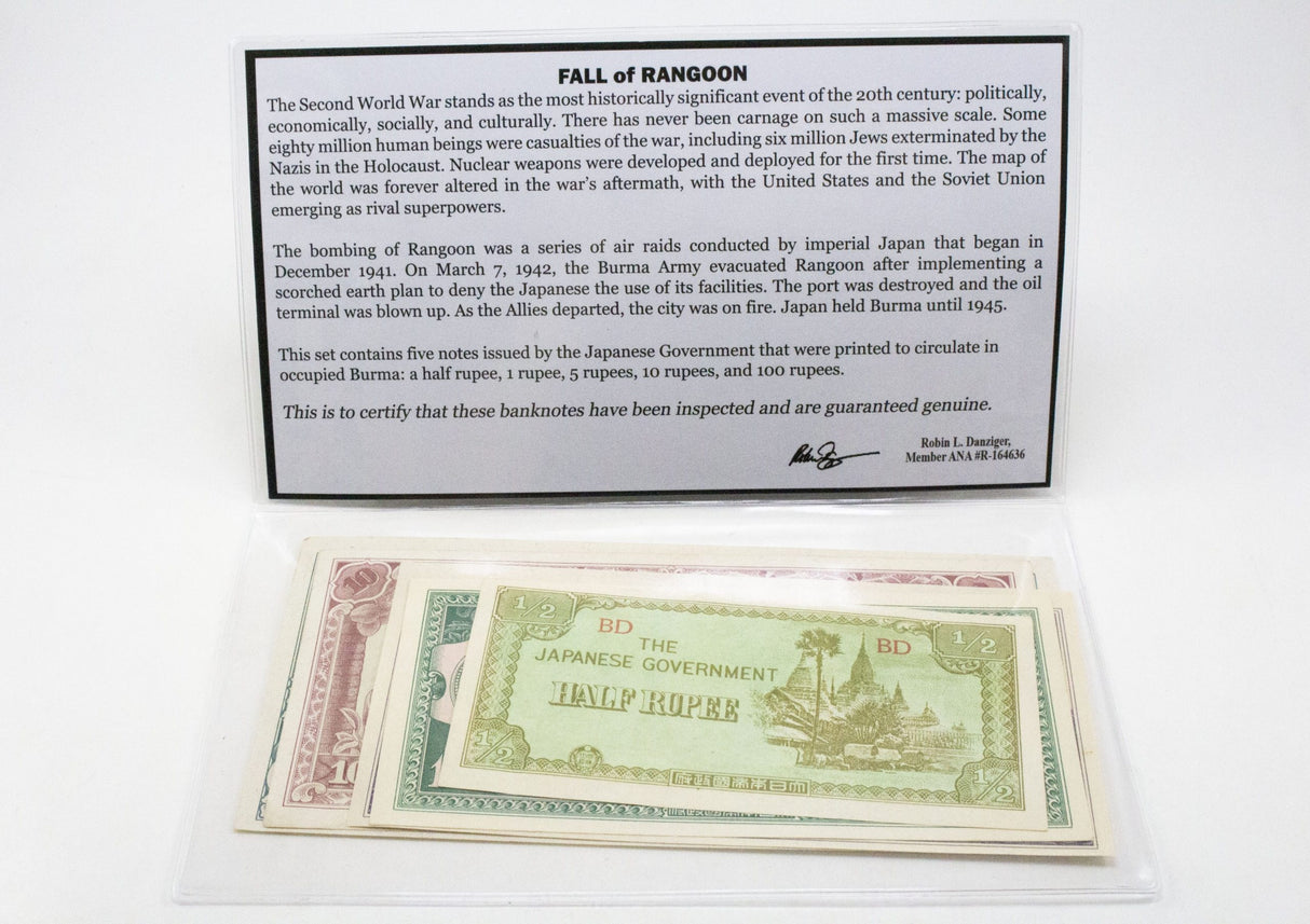 Fall of Rangoon: Five Japanese Invasion Notes of Burma (Billfold)