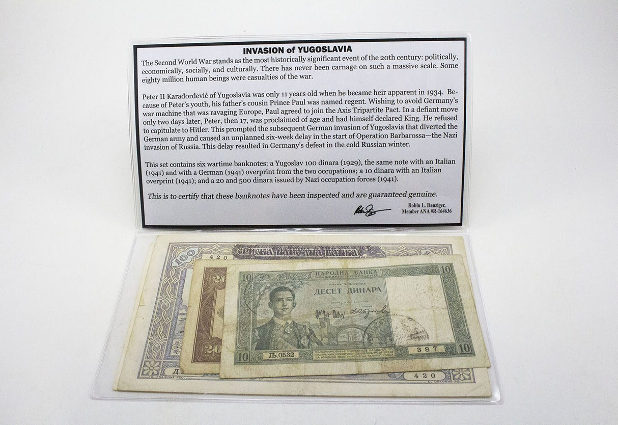 WWII: Invasion of Yugoslavia (six banknote)  (Billfold)