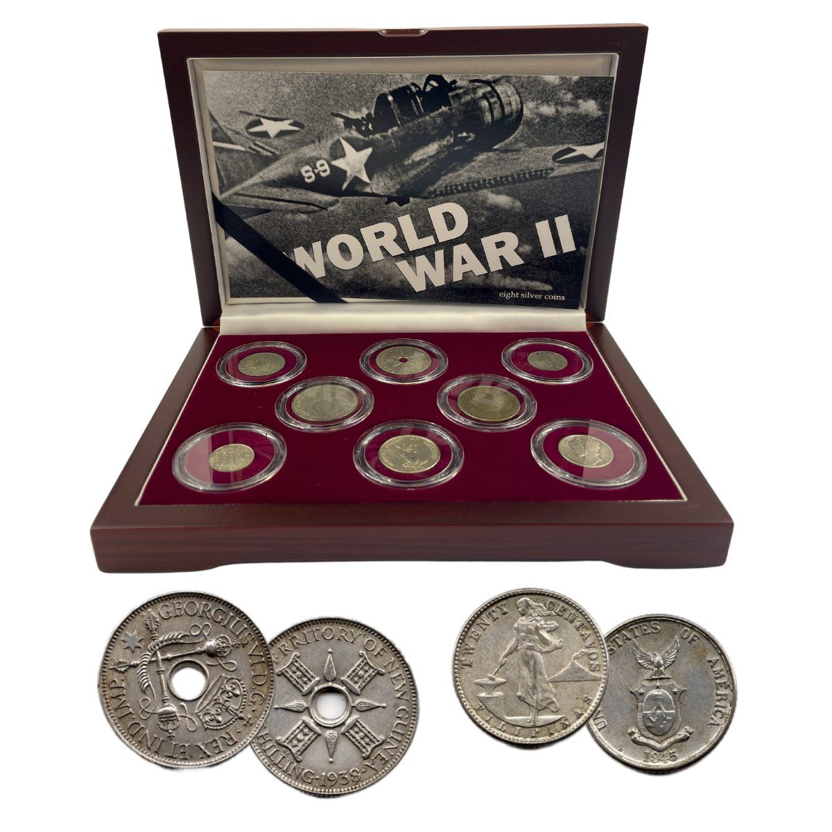 World War II: A Set of Eight Silver Coins