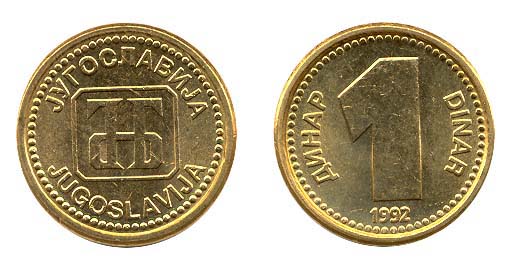 Yugoslavia KM149(U) 1 Dinara